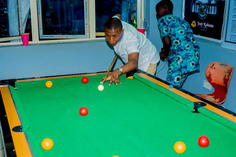 Guests playing snooker at the Kabana lounge